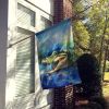 Crocodile House Flag Large Porch Sleeve Pole Decorative Outside Yard Banner Artwork Wall Hanging, Polyester, House Size, Multicolor