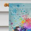 Chow Chow Hippie Dawg House Flag Large Porch Sleeve Pole Decorative Outside Yard Banner Artwork Wall Hanging, Polyester, House Size, Multicolor