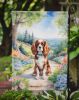 Cavalier Spaniel Spring Path Garden Flag Mailbox Flag Decorative Yard Flag Banner Outside Patio Artwork Yard Flower Beds, Garden Size, Multicolor