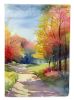 North Carolina Dogwoods in Watercolor House Flag Large Porch Sleeve Pole Decorative Outside Yard Banner Artwork Wall Hanging, Polyester, House Size