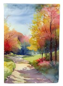 North Carolina Dogwoods in Watercolor House Flag Large Porch Sleeve Pole Decorative Outside Yard Banner Artwork Wall Hanging, Polyester, House Size (Default: Default)