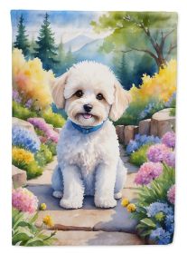 Maltipoo Spring Path Garden Flag Mailbox Flag Decorative Yard Flag Banner Outside Patio Artwork Yard Flower Beds, Garden Size, Multicolor (Default: Default)
