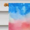 Arizona Saguaro Cactus Blossom in Watercolor House Flag Large Porch Sleeve Pole Decorative Outside Yard Banner Artwork Wall Hanging, Polyester