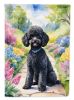 Black Poodle Spring Path Garden Flag Mailbox Flag Decorative Yard Flag Banner Outside Patio Artwork Yard Flower Beds, Garden Size, Multicolor