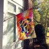 Boxer Hippie Dawg House Flag Large Porch Sleeve Pole Decorative Outside Yard Banner Artwork Wall Hanging, Polyester, House Size, Multicolor