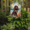 Cocker Spaniel Luau Garden Flag Mailbox Flag Decorative Yard Flag Banner Outside Patio Artwork Yard Flower Beds, Garden Size, Multicolor