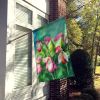 Minnesota Pink and White Lady s Slippers in Watercolor House Flag Large Porch Sleeve Pole Decorative Outside Yard Banner Artwork Wall Hanging