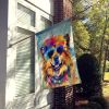 Chow Chow Hippie Dawg House Flag Large Porch Sleeve Pole Decorative Outside Yard Banner Artwork Wall Hanging, Polyester, House Size, Multicolor