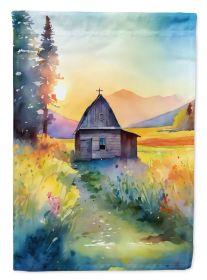 Montana Bitterroot in Watercolor House Flag Large Porch Sleeve Pole Decorative Outside Yard Banner Artwork Wall Hanging, Polyester, House Size (Default: Default)