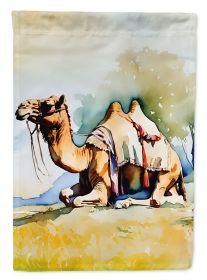 Camel House Flag Large Porch Sleeve Pole Decorative Outside Yard Banner Artwork Wall Hanging, Polyester, House Size, Multicolor (Default: Default)