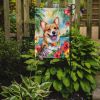 Corgi Luau Garden Flag Mailbox Flag Decorative Yard Flag Banner Outside Patio Artwork Yard Flower Beds, Garden Size, Multicolor