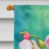 Minnesota Pink and White Lady s Slippers in Watercolor House Flag Large Porch Sleeve Pole Decorative Outside Yard Banner Artwork Wall Hanging