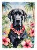 Great Dane Luau Garden Flag Mailbox Flag Decorative Yard Flag Banner Outside Patio Artwork Yard Flower Beds, Garden Size, Multicolor