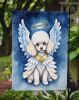 White Poodle My Angel Garden Flag Mailbox Flag Decorative Yard Flag Banner Outside Patio Artwork Yard Flower Beds, Garden Size, Multicolor