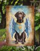 Chocolate Labrador Retriever My Angel Garden Flag Mailbox Flag Decorative Yard Flag Banner Outside Patio Artwork Yard Flower Beds, Garden Size
