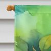 Missouri Hawthorns in Watercolor House Flag Large Porch Sleeve Pole Decorative Outside Yard Banner Artwork Wall Hanging, Polyester, House Size