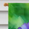 Illinois Violet in Watercolor House Flag Large Porch Sleeve Pole Decorative Outside Yard Banner Artwork Wall Hanging, Polyester, House Size