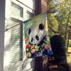 Panda House Flag Large Porch Sleeve Pole Decorative Outside Yard Banner Artwork Wall Hanging, Polyester, House Size, Multicolor