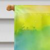 Iowa Wild Prairie Roses in Watercolor House Flag Large Porch Sleeve Pole Decorative Outside Yard Banner Artwork Wall Hanging, Polyester, House Size
