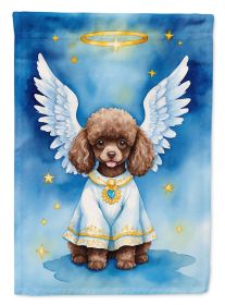 Chocolate Poodle My Angel Garden Flag Mailbox Flag Decorative Yard Flag Banner Outside Patio Artwork Yard Flower Beds, Garden Size, Multicolor (Default: Default)