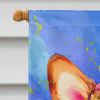 Corgi Hippie Dawg House Flag Large Porch Sleeve Pole Decorative Outside Yard Banner Artwork Wall Hanging, Polyester, House Size, Multicolor