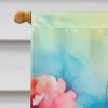 Carnations in Watercolor House Flag Large Porch Sleeve Pole Decorative Outside Yard Banner Artwork Wall Hanging, Polyester, House Size, Multicolor