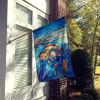 Striped Bass House Flag Large Porch Sleeve Pole Decorative Outside Yard Banner Artwork Wall Hanging, Polyester, House Size, Multicolor