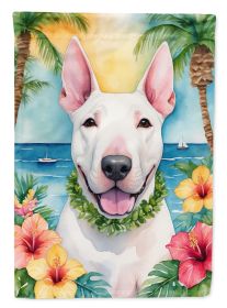 English Bull Terrier Luau Garden Flag Mailbox Flag Decorative Yard Flag Banner Outside Patio Artwork Yard Flower Beds, Garden Size, Multicolor (Default: Default)
