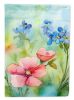 Alaska Forget-me-nots in Watercolor House Flag Large Porch Sleeve Pole Decorative Outside Yard Banner Artwork Wall Hanging, Polyester, House Size