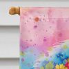 Great Pyrenees Hippie Dawg House Flag Large Porch Sleeve Pole Decorative Outside Yard Banner Artwork Wall Hanging, Polyester, House Size, Multicolor