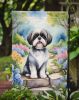 Shih Tzu Spring Path Garden Flag Mailbox Flag Decorative Yard Flag Banner Outside Patio Artwork Yard Flower Beds, Garden Size, Multicolor
