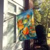 Florida Orange Blossom in Watercolor House Flag Large Porch Sleeve Pole Decorative Outside Yard Banner Artwork Wall Hanging, Polyester, House Size