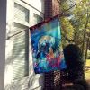 Manatee House Flag Large Porch Sleeve Pole Decorative Outside Yard Banner Artwork Wall Hanging, Polyester, House Size, Multicolor