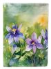 Colorado Rocky Mountain Columbine in Watercolor House Flag Large Porch Sleeve Pole Decorative Outside Yard Banner Artwork Wall Hanging, Polyester