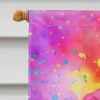 Weimaraner Hippie Dawg House Flag Large Porch Sleeve Pole Decorative Outside Yard Banner Artwork Wall Hanging, Polyester, House Size, Multicolor