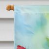Roses in Watercolor House Flag Large Porch Sleeve Pole Decorative Outside Yard Banner Artwork Wall Hanging, Polyester, House Size, Multicolor