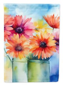 Gerbera Daisies in Watercolor Garden Flag Mailbox Flag Decorative Yard Flag Banner Outside Patio Artwork Yard Flower Beds, Garden Size, Multicolor (Default: Default)