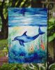 Dolphin Garden Flag Mailbox Flag Decorative Yard Flag Banner Outside Patio Artwork Yard Flower Beds, Garden Size, Multicolor