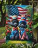 All American Poodle Garden Flag Mailbox Flag Decorative Yard Flag Banner Outside Patio Artwork Yard Flower Beds, Garden Size, Multicolor