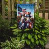 All American English Bull Terrier Garden Flag Mailbox Flag Decorative Yard Flag Banner Outside Patio Artwork Yard Flower Beds, Garden Size, Multicolor