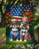 All American Pekingese Garden Flag Mailbox Flag Decorative Yard Flag Banner Outside Patio Artwork Yard Flower Beds, Garden Size, Multicolor