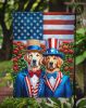 All American Golden Retriever Garden Flag Mailbox Flag Decorative Yard Flag Banner Outside Patio Artwork Yard Flower Beds, Garden Size, Multicolor