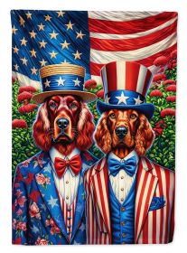 All American Irish Setter Garden Flag Mailbox Flag Decorative Yard Flag Banner Outside Patio Artwork Yard Flower Beds, Garden Size, Multicolor (Default: Default)