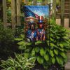 All American Labrador Retriever Garden Flag Mailbox Flag Decorative Yard Flag Banner Outside Patio Artwork Yard Flower Beds, Garden Size, Multicolor
