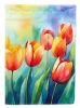 Tulips in Watercolor Garden Flag Mailbox Flag Decorative Yard Flag Banner Outside Patio Artwork Yard Flower Beds, Garden Size, Multicolor