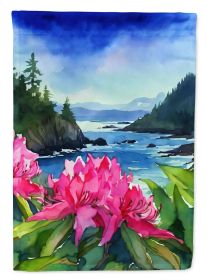Watercolor Garden Flag Mailbox Flag Decorative Yard Flag Banner Outside Patio Artwork Yard Flower Beds, Garden Size (Option: Washington Coast Rhododendrons)