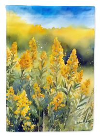 Nebraska Goldenrod in Watercolor Garden Flag Mailbox Flag Decorative Yard Flag Banner Outside Patio Artwork Yard Flower Beds, Garden Size, Multicolor (Default: Default)