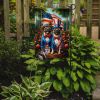 All American Pug Garden Flag Mailbox Flag Decorative Yard Flag Banner Outside Patio Artwork Yard Flower Beds, Garden Size, Multicolor