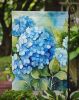 Hydrangeas in Watercolor Garden Flag Mailbox Flag Decorative Yard Flag Banner Outside Patio Artwork Yard Flower Beds, Garden Size, Multicolor