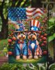 All American Yorkshire Terrier Garden Flag Mailbox Flag Decorative Yard Flag Banner Outside Patio Artwork Yard Flower Beds, Garden Size, Multicolor